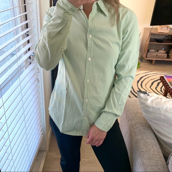 GAP Tops - GAP Striped Button Down Shirt Size 4